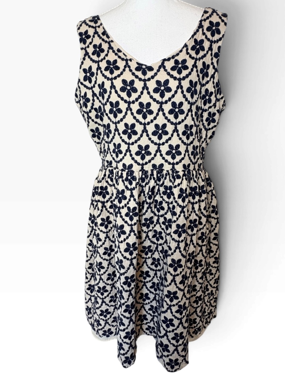 Sunday in Brooklyn-sold at Anthropologie-
Cream Mini Dress with Navy Floral